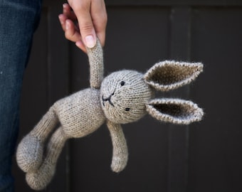 Custom Heirloom Knitted Bunny | Stuffed Animal, Soft Toy, Doll | Organic, Natural, Wool, Cotton | OOAK
