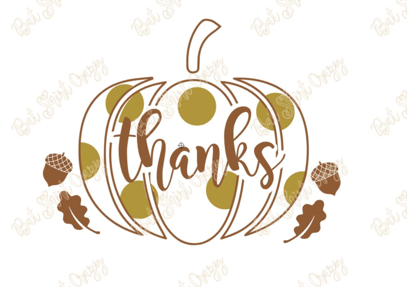 Thanks Pumpkin Fall SVG Design Cute Fall Shirt Design Cute