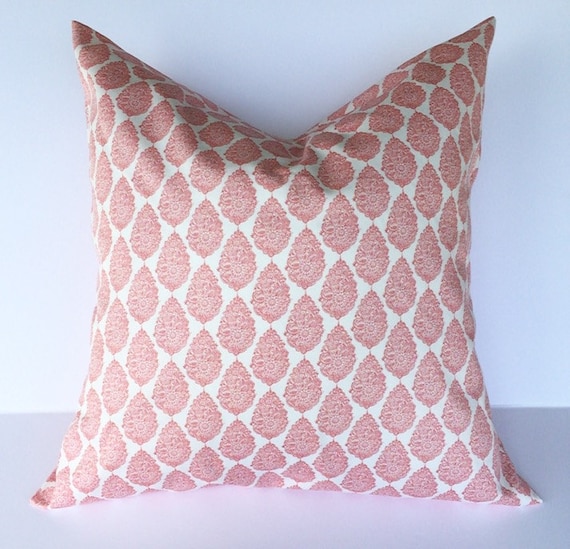 Throw pillow accent pillow cover salmon accent pillow cover