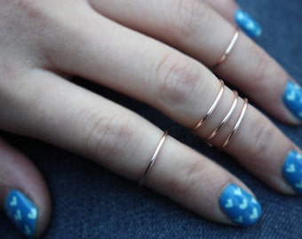 Rose Gold Ring Set of 5//Midi Ring,Rose Gold ring,Minimalist,Above the knuckle rings,Stacking Ring,Adjustable,Gift,Midi Ring Set,Dainty,Chic