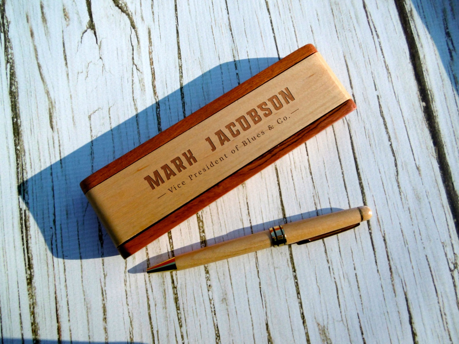 Personalized Pen Box with Pen Custom Pen Case Engraved Pen
