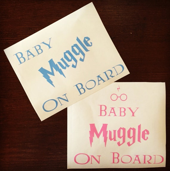 Download Items similar to Harry Potter "Baby Muggle On Board" Vinyl ...