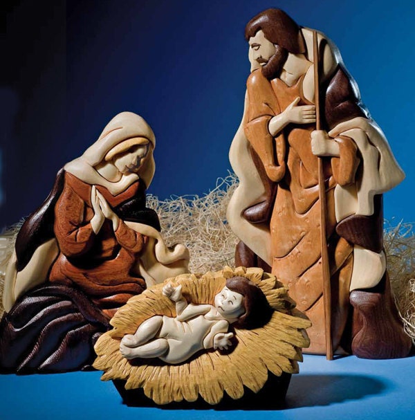 Nativity Three Intarsia Pattern