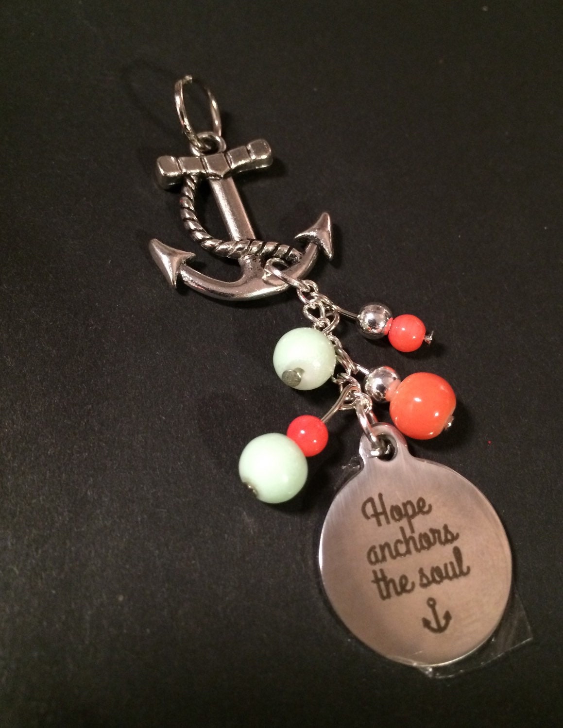 Hope Anchors the Soul Anchor Charm Pendant. Nautical Jewelry