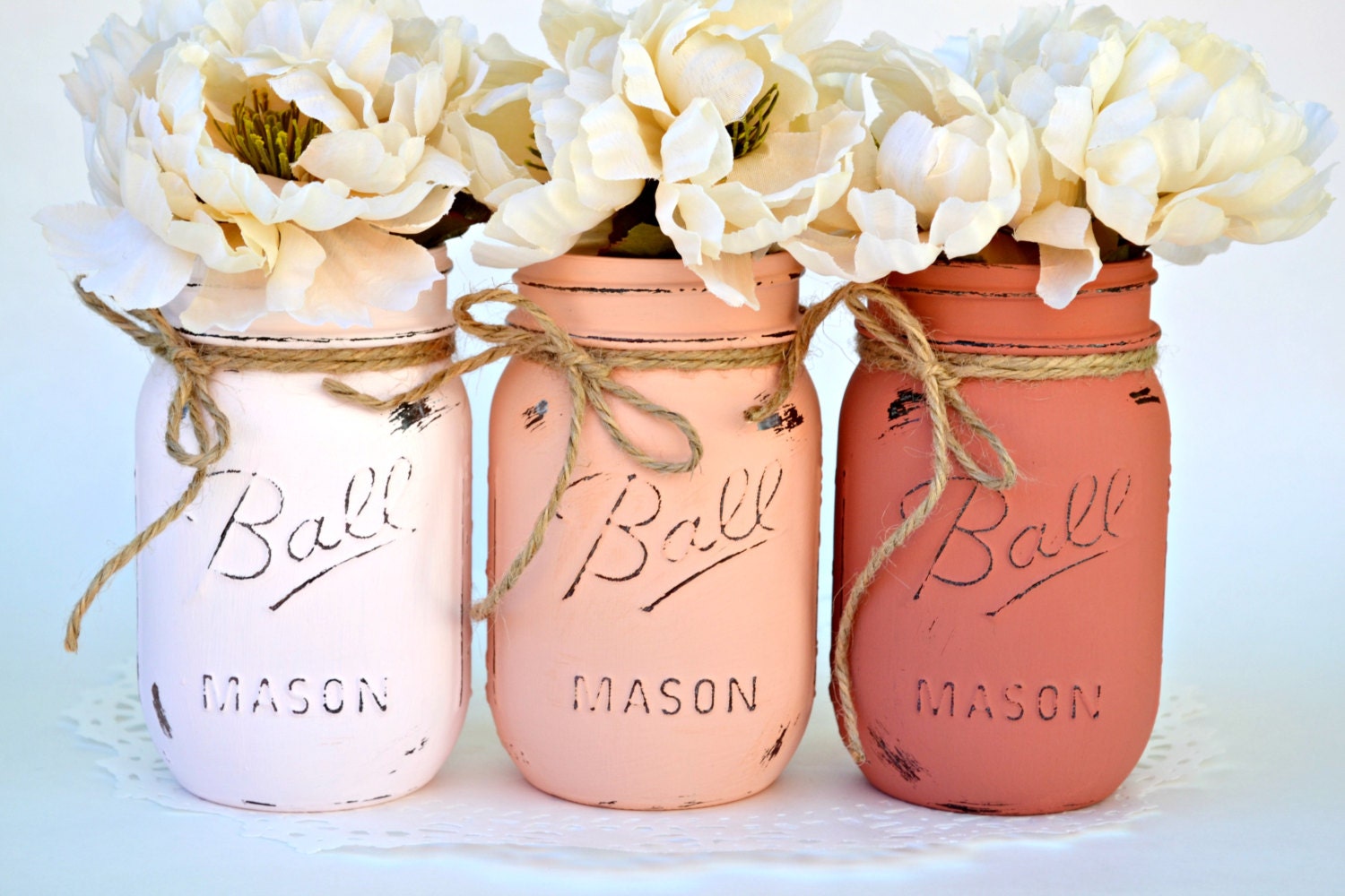 Painted Mason Jars Mason Jars Bulk Mason Jars Decor Ombre