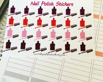 Nail Polish Planner Stickers