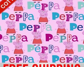 Nickjr. Peppa Pig Cotton Fabric From Springs Creative Style 60969 Free Shipping!!