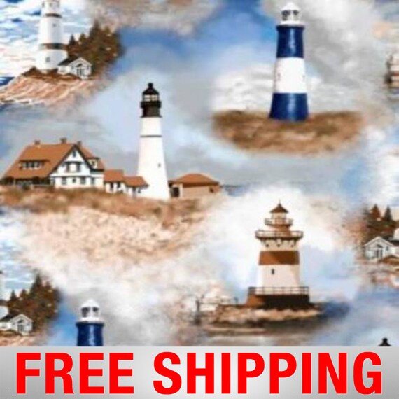 Fleece Fabric Lighthouse Style 31773 60 Wide Free