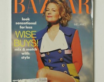 Vintage Harper's Bazaar Magazine November Nov 1990 Fashion