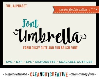 Full Alphabet SVG Fonts Cutfile - Cute Fun Brush cricut font - Studio3 DXF EPS Silhouette Cameo - commercial use clean cutting digital files