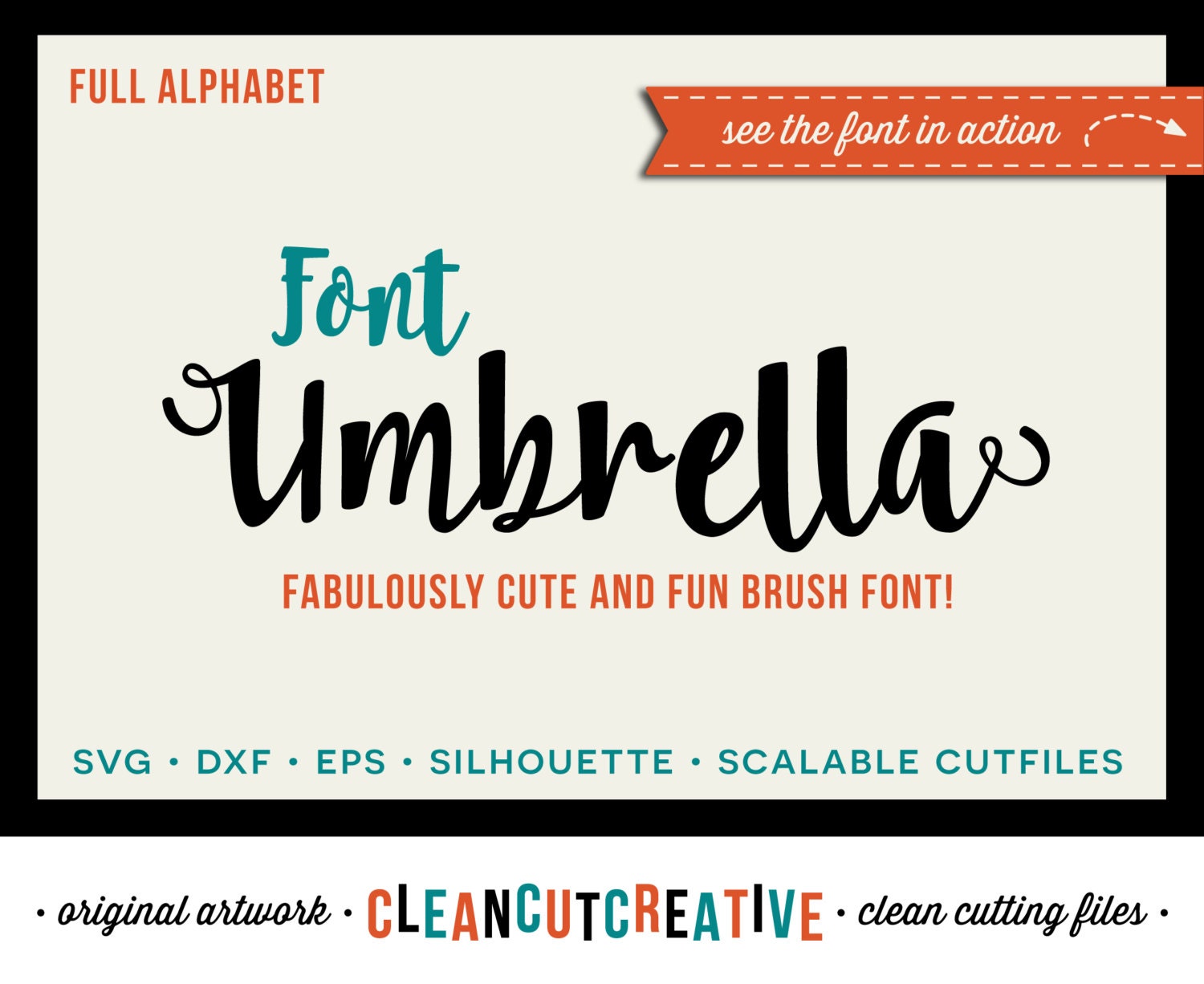 Download Font for Cricut SVG Cutfile Cute Fun Brush full alphabet svg