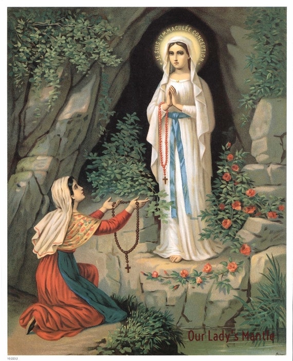 St. Bernadette and Mary as the Immaculate Conception LOURDES