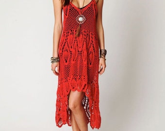 Crochet dress PATTERN, sexy crochet boho dress, designer crochet dress PATTERN detailed instructions for every row, boho beach crochet dress
