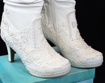 Wedding boots | Etsy
