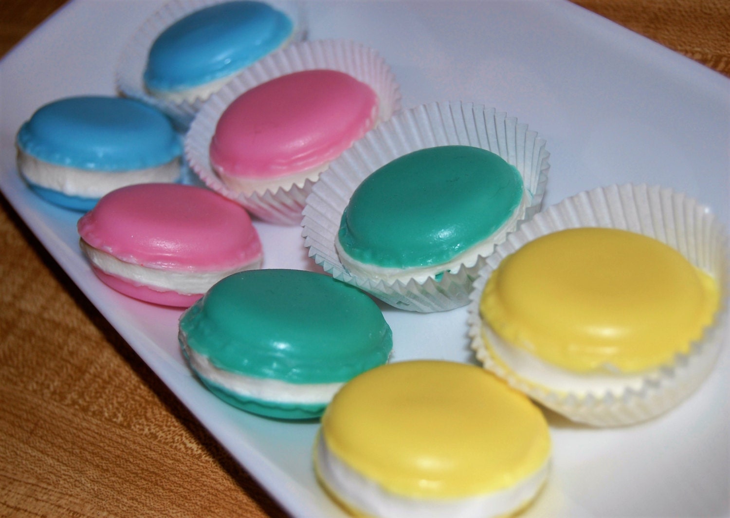 Mini Macaron Soap Bars Set of 4 French Macaroon by TheBumbleBe