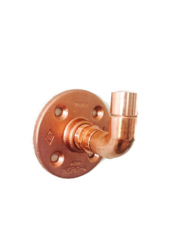 Industrial Copper Pipe Wall Hook