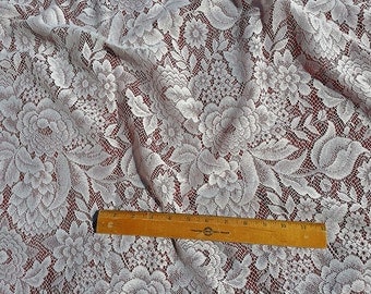 Lace Curtain material by the yard - Eden White or Ivory