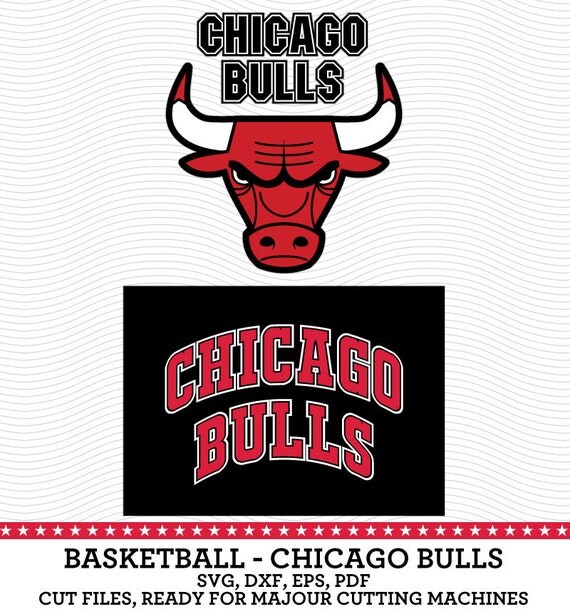 Chicago Bulls Basketball Logo SVG dxf eps PDF by SVGsilhouetteDXF