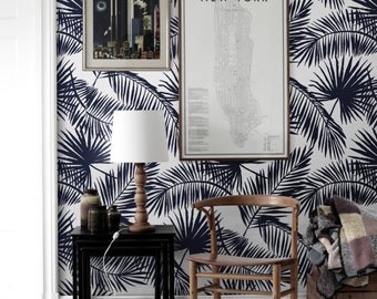 Tropical palm leaf wallpaper | Exotic leaves | Palm leaf print | Tropical wall decal | Tropical wallpaper #23
