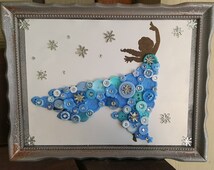 Tissu Coton Frozen - Motif Elsa, Flocons De Neige, Chute 7x21 Pouces Pour Couture, Scrapbooking
