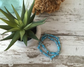 Aqua Blue Jasper Bracelet Set