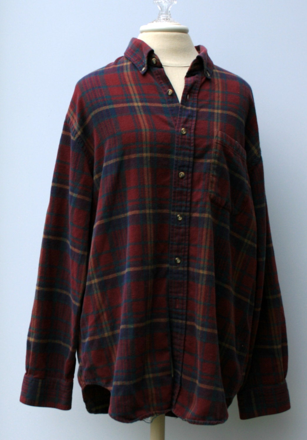 Vintage Men Flannel Shirt Comfy cotton man woman shirt