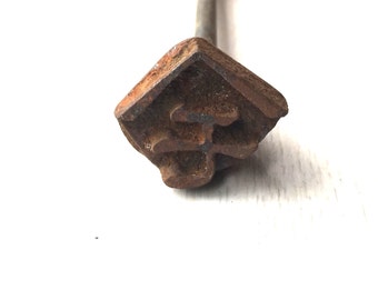 Vintage Japanese Yakiin - Branding Iron - Metal Stamp - Vintage Stamp - Japanese Stamp - Katakana Character MO B2-84