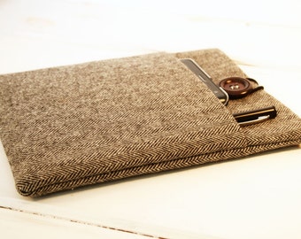 Mens Kindle Paperwhite Case| Samsung Case|Unisex Kindle Paperwhite Sleeve|Nook Glowlight|Mans Herringbone Case|Made to FIT ANY BRAND Reader