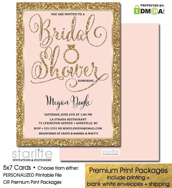 Blush Pink Bridal Shower Invitations 7