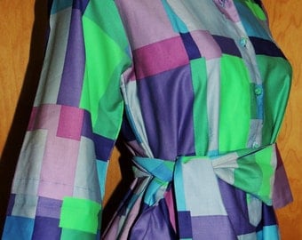 Catherine Ogust for Penthouse Gallery Jewel Tone Dress and Belt XS