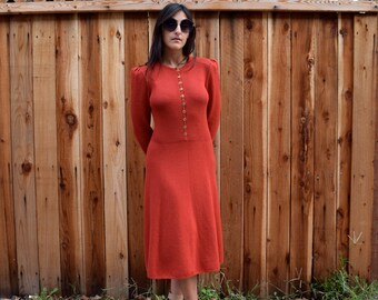 Vintage 70s Designer St. JOHN by MARIE GRAY Label Knit Dress