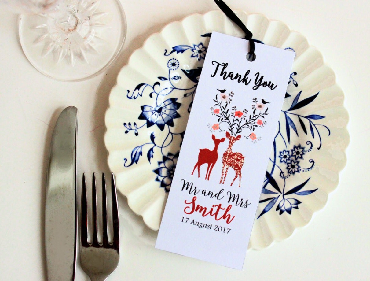 Bookmark Wedding favor Personalized Print your Own