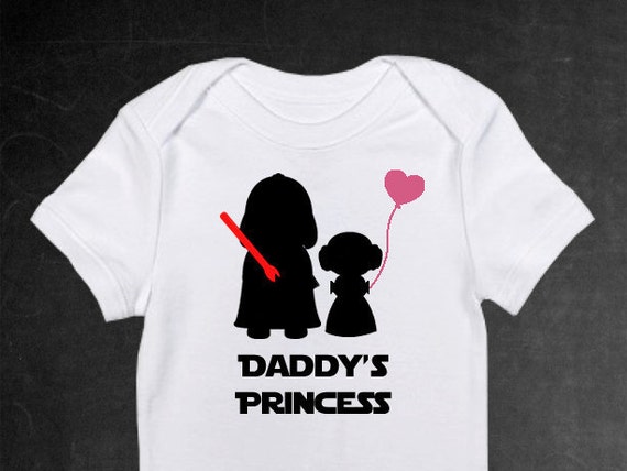 Download Daddy's princess star wars leia and darth vader onesie
