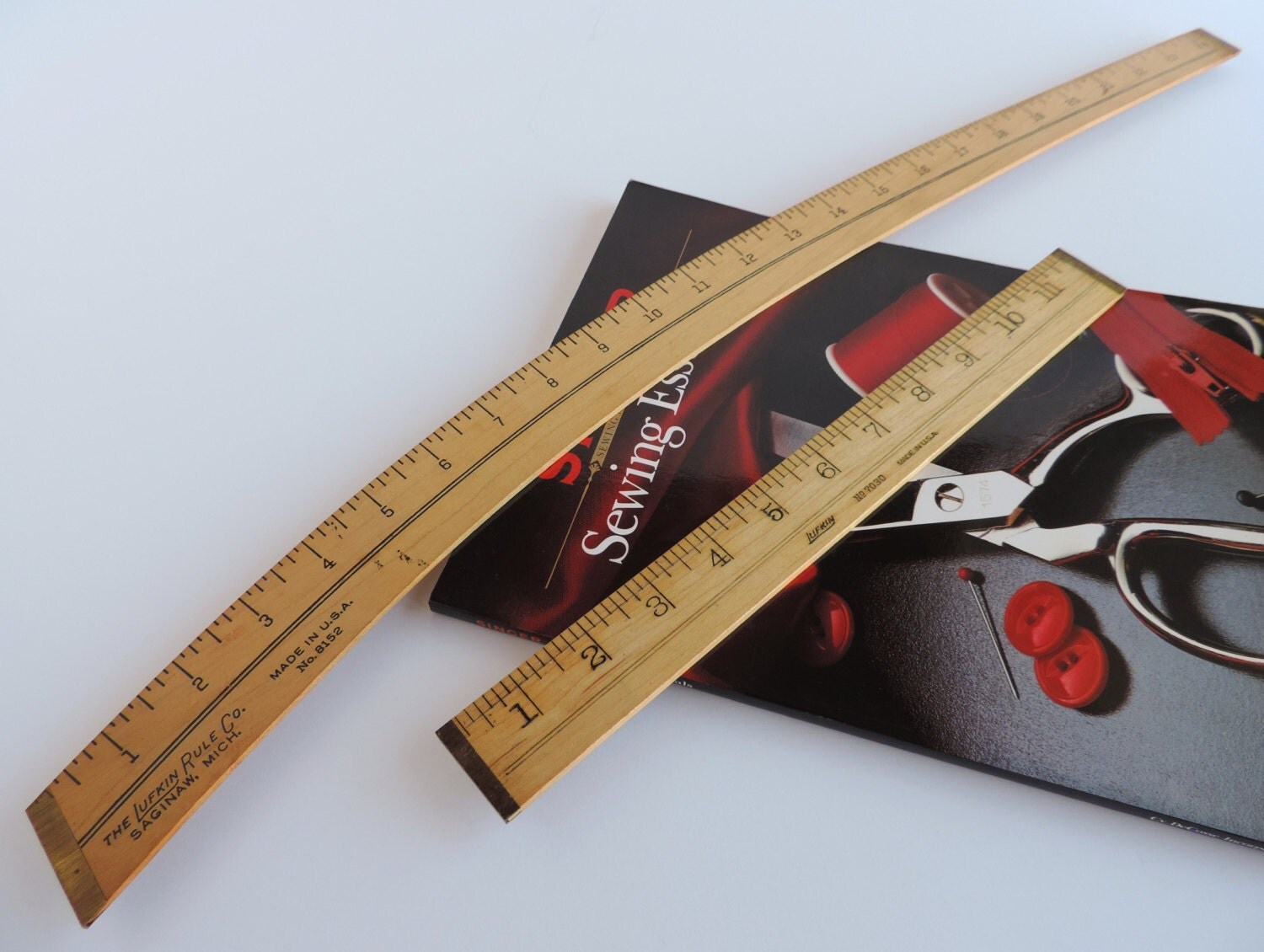 Vintage Lufkin Wood Rulers 8152 and 7030 Dressmaker Tailor