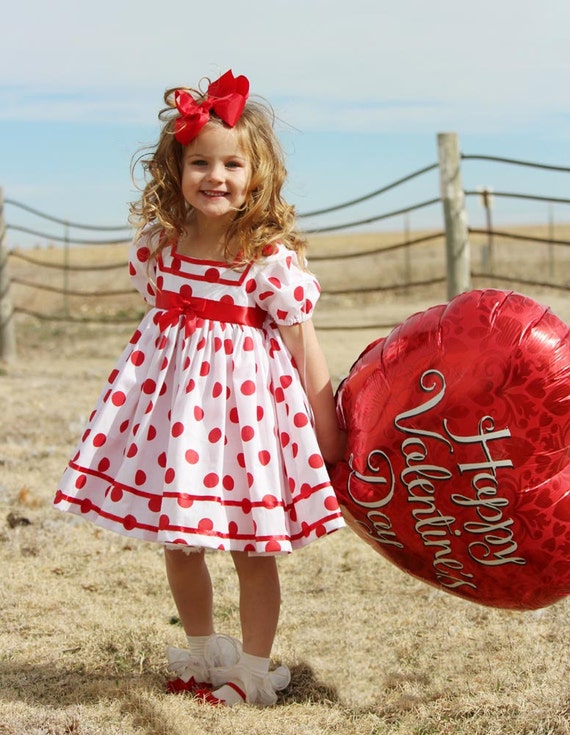 White & Red Polka Dot Shirley Temple Baby Doll Style Short Puffy Sleeve Dress Infant Baby Toddler Girl, Shirley Temple Costume Dress