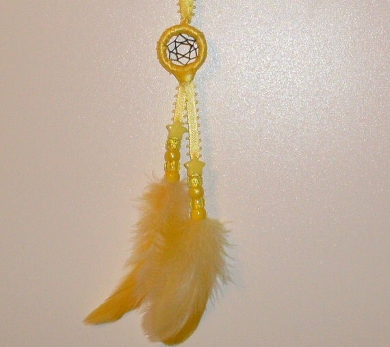 Mini Yellow Dream Catcher