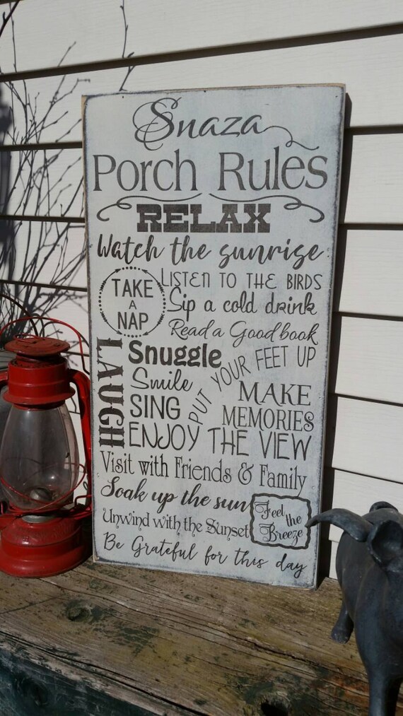 Items similar to Porch Rules sign Front Porch rules Back Porch rules
