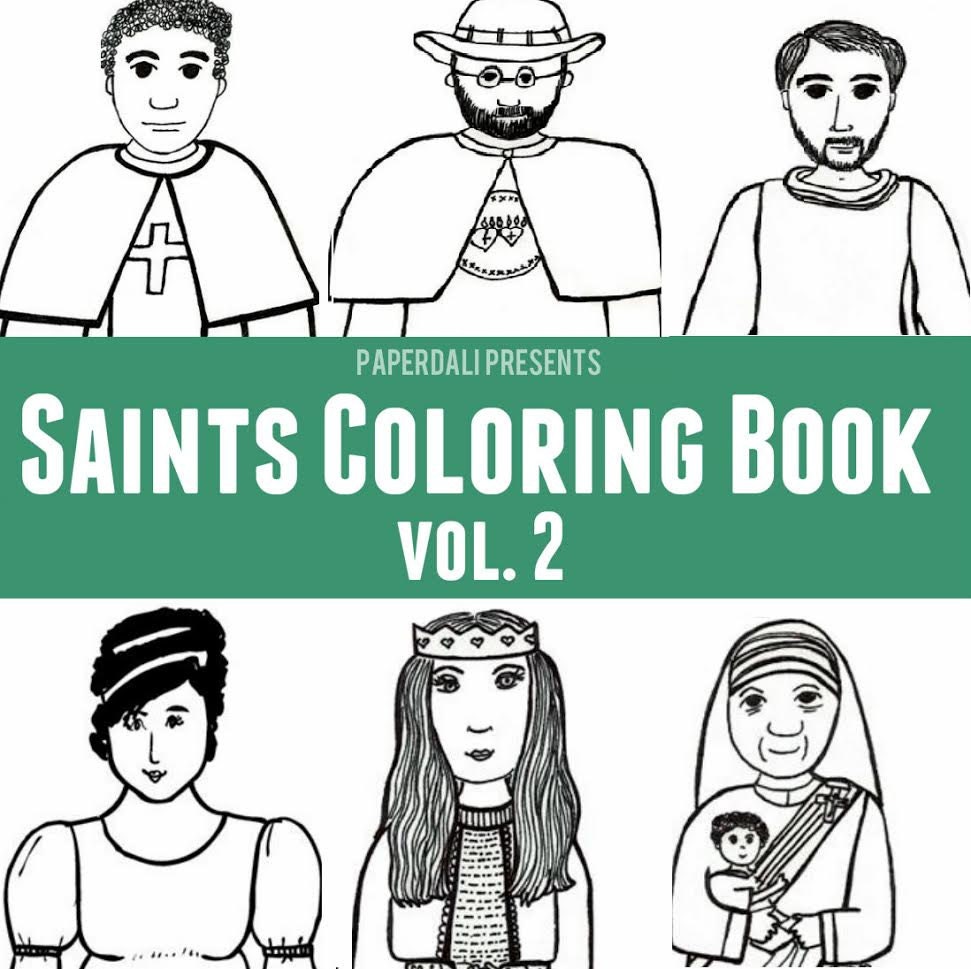 Catholic Saints Coloring Book Vol. 2 by paperdali on Etsy