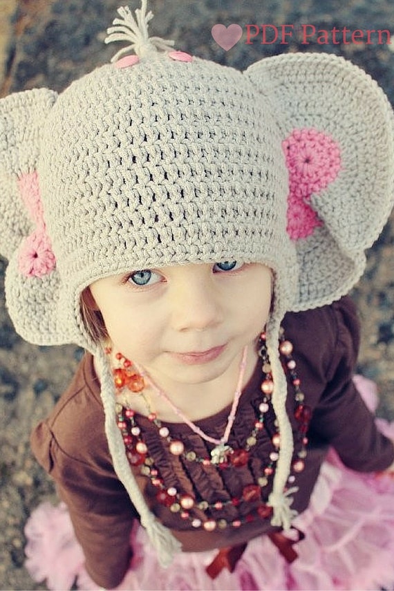 PDF Crochet Elephant Hat Elephant Hat Pattern Crochet Hat