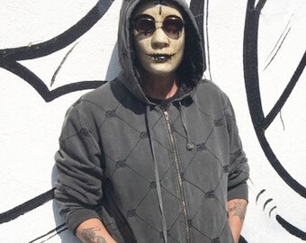 Steampunk Mask - 2 pc 'THE PURGE: ANARCHY' Fright Mask with Removeable Steampunk Goggles - Burning Man Mask