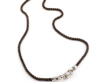 Titanium Necklace Chain for Men / Titanium Jewelry for Men / Mens Chain Necklace / Guys Necklace / Silver Necklace for Men / Titanium Chain