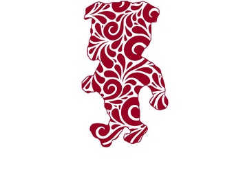 Mississippi Bully Bulldog Swirl SVG or Silhouette Instant Download