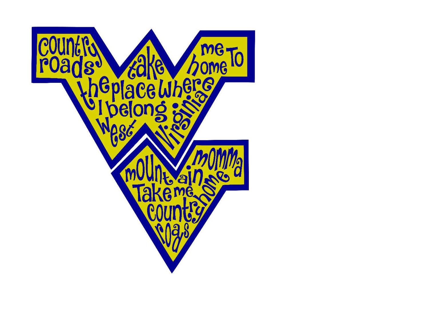Download West Virginia Country Roads SVG Print and Silhouette Instant