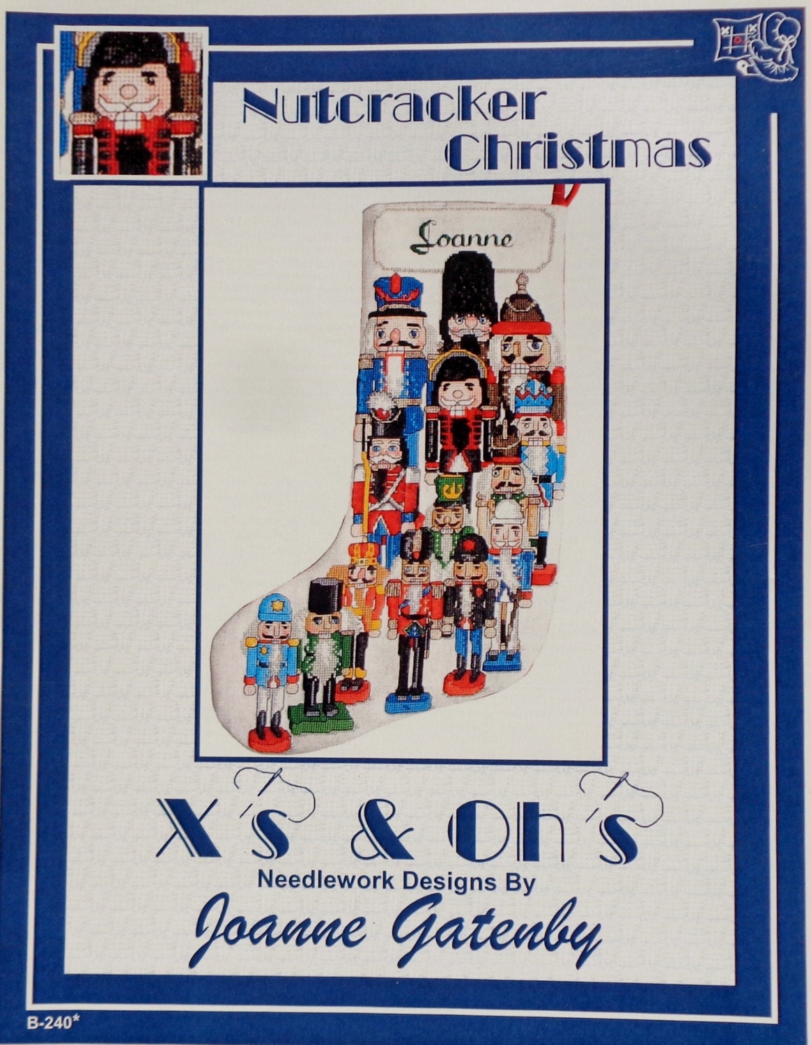 Counted Cross Stitch Pattern NUTCRACKER CHRISTMAS STOCKING