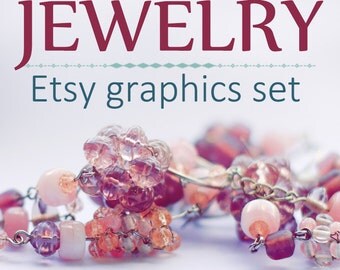 Etsy Banner, Etsy shop banner, Beaded jewelry, Premade shop template, Jewelry banners, Cover banner