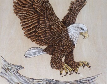 Eagle wood burning | Etsy