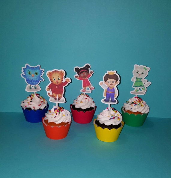 12 Daniel Tiger Cupcake Toppers Daniel Tiger Birthday