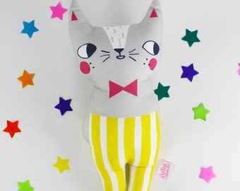 Cat Soft Toy - Confetti Cats Grey Cat Plush Doll