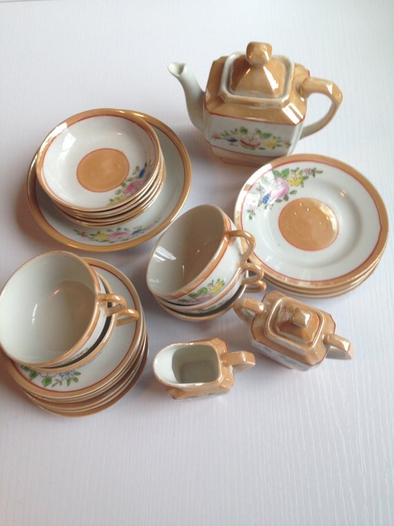 Fantastic Children's Lusterware China Tea Set