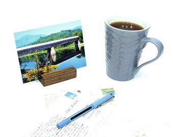 Wood Block Photo Holder, Photograph Display, Wooden Photos Holder, Postcard Holder, Print Display, Keepsake Stand, Photo Display